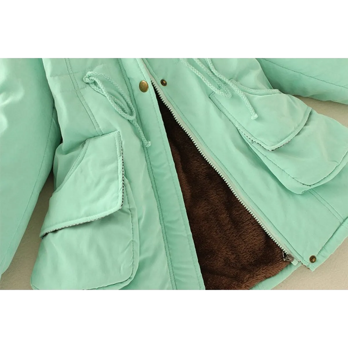Women's Winter Cotton Jacket - Hooded Slim Fit Warm Parka
